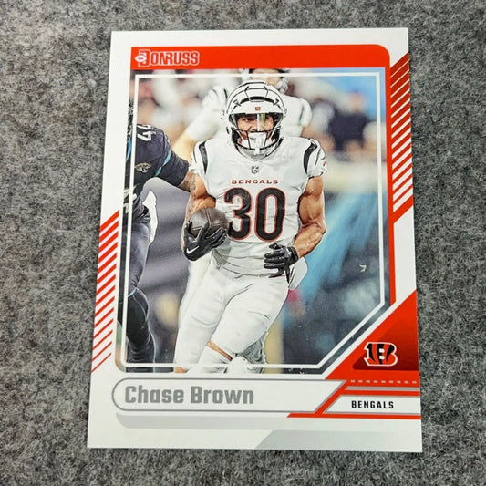 Modern Chase Brown Cincinnati Bengals football trading card from the 2024 Panini You Pick Set