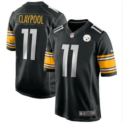 Black Chase Claypool Pittsburgh Steelers Nike Game Jersey with 11 on front and back