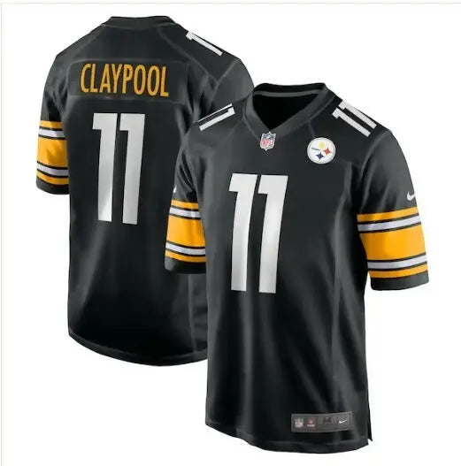 Black Pittsburgh Steelers Chase Claypool Nike Game Team Jersey with CLAYPOOL 11 lettering