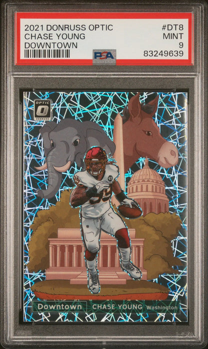 Chase Young 2021 Donruss Optic Downtown PSA 9 Mint - Singles
