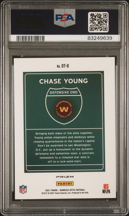 Chase Young 2021 Donruss Optic Downtown PSA 9 Mint - Singles
