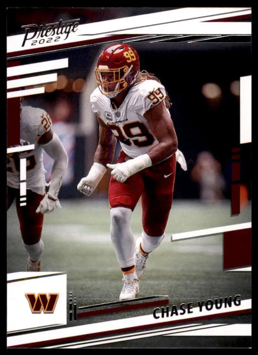 Chase Young football card from Panini Prestige 2022 Washington Commanders collection