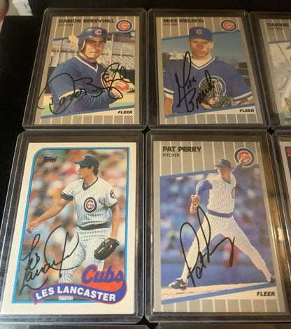Signed baseball cards featuring Chicago Cubs autographed collectibles