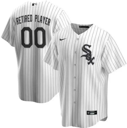 White pinstriped Chicago White Sox Nike Home Pick-A-Player Retired Roster Replica Jersey