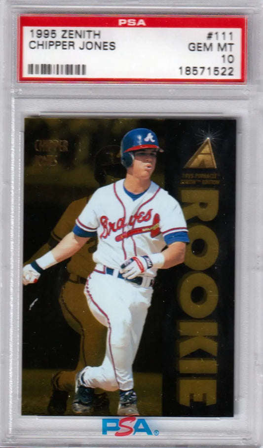 Graded Chipper Jones Zenith RC Rookie Card from Columbia Hobby in PSA 10 GEM MINT