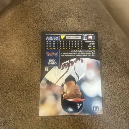 Chipper Jones 1996 Pinnacle Trading Card #114 showcasing the Atlanta Braves star player