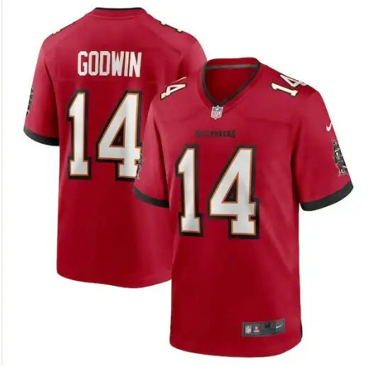 Red Chris Godwin Tampa Bay Buccaneers Nike Game Jersey with number 14 on front
