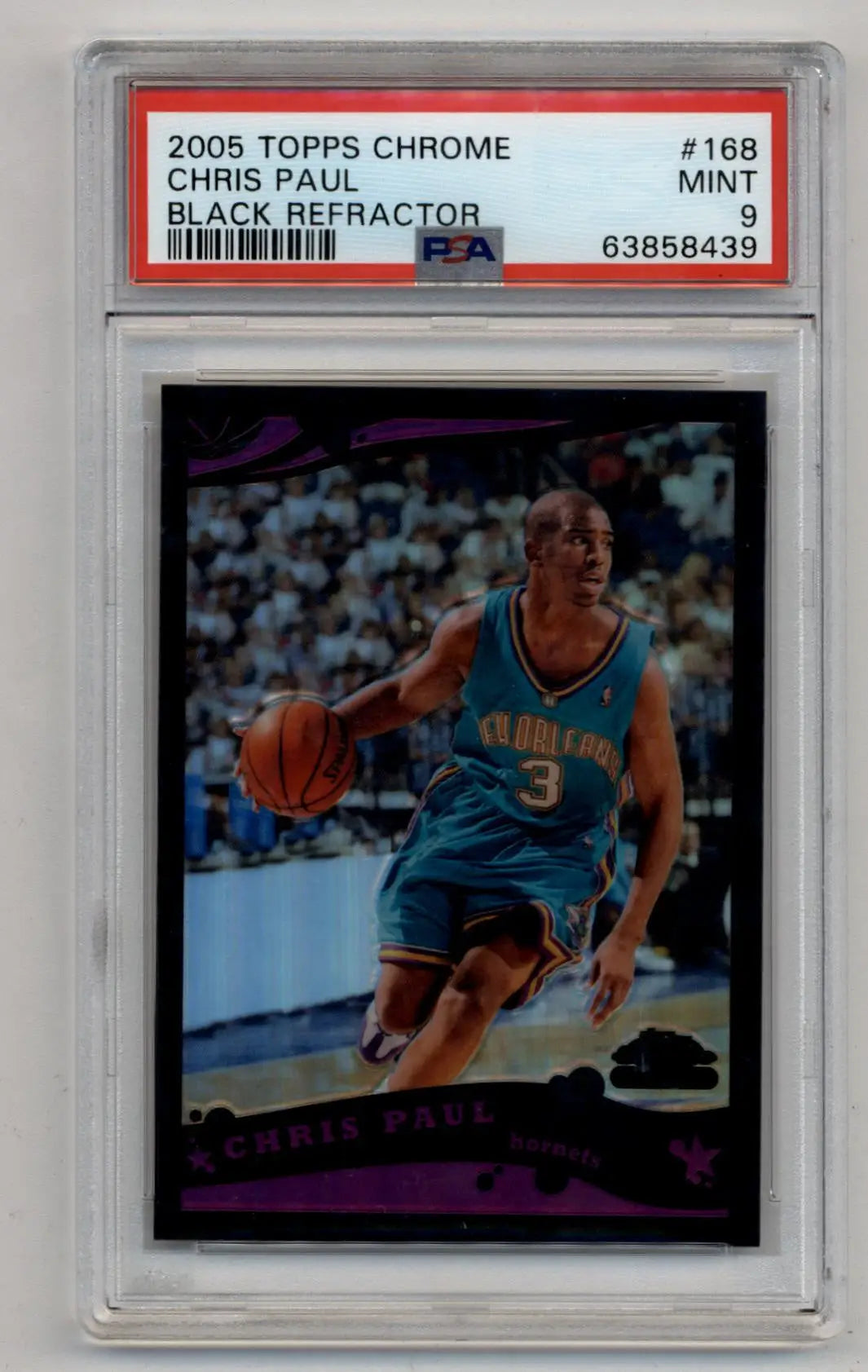 Chris Paul 2005-06 Topps Chrome Black Refractor #168 343/399 PSA 9 Mint - Singles
