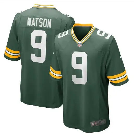 Christian Watson Green Bay Packers Nike Game Jersey featuring Green Bay Packers #9 Watson football jersey