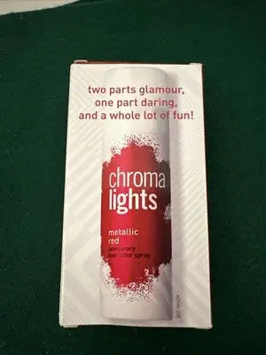 Boxed Chroma Lights Temporary Metallic Red Hair Color Spray for vibrant temporary hair color