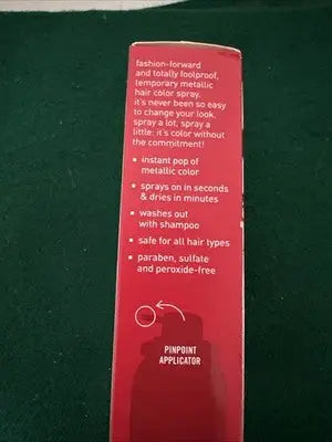 Red box of Chroma Lights Temporary Hair Color Metallic Red with pinpoint applicator