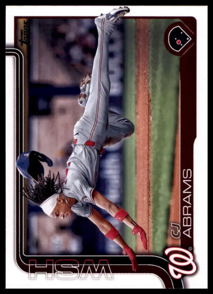 Baseball card of CJ Abrams 2025 Topps #122 Washington Nationals product