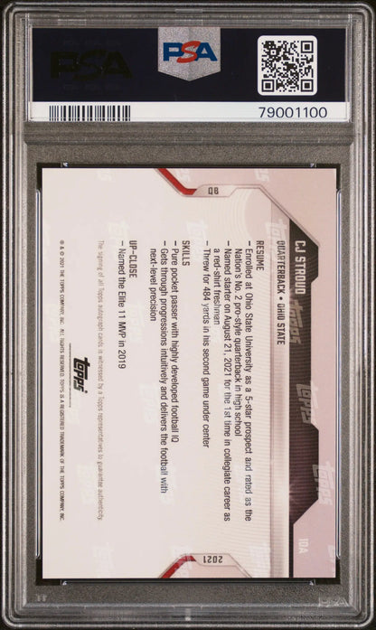 CJ Stroud 2021 TOpps Now Bowman Next Auto #51/99 PSA 10 Gem Mint - Singles