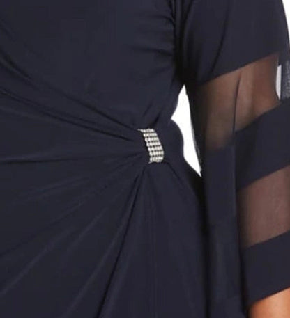 RM Richards Bell Sleeve Formal Maxi Black -or- Navy