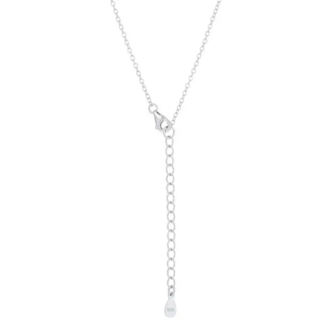 Classic Mystic Cubic Zirconia Rhodium Drop Necklace - Necklace