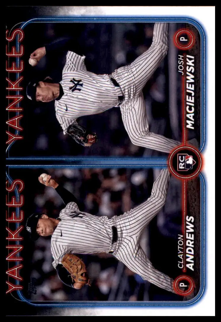 Baseball card featuring Clayton Andrews and Josh Maciejewski from 2024 Topps Update