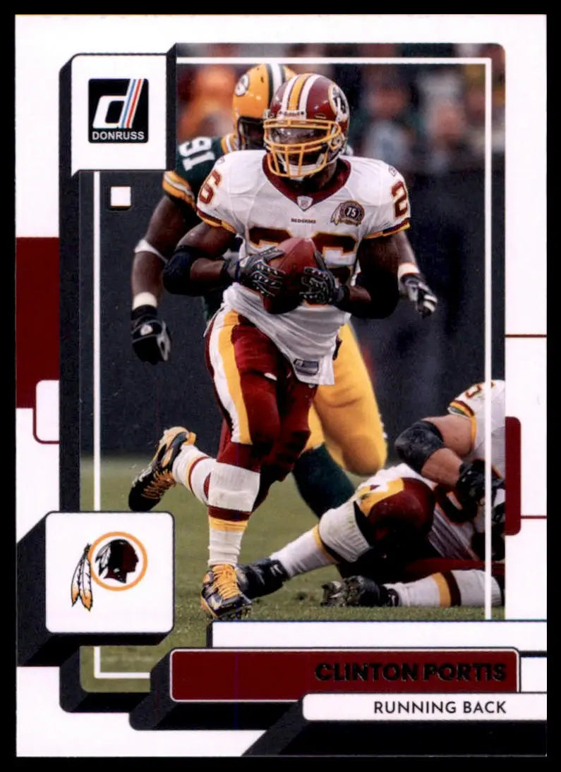 Clinton Portis football card from 2022 Donruss Washington Redskins series