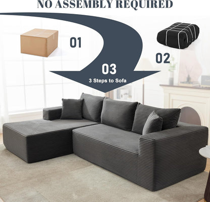 Cloud Sectional Couch Modular Sofa with Deep Seat-3
