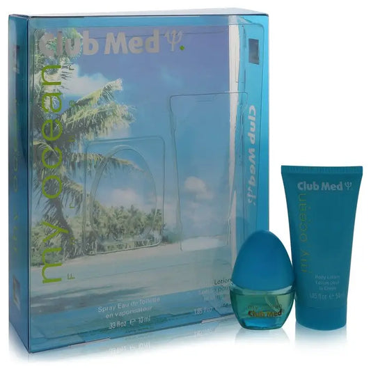 Club Med My Ocean fragrance and body lotion gift set with mini EDT spray and lotion