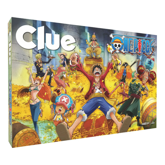 CLUE One Piece game featuring trading cards and exciting gameplay elements