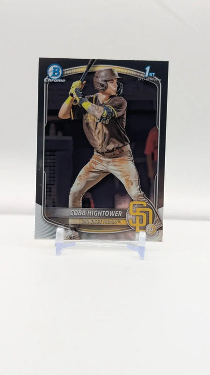 Baseball trading card of Cobb Hightower from Bowman Chrome Prospects 2025 series