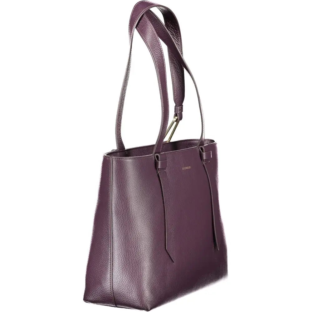 Coccinelle Purple Leather Women Handbag - Handbag