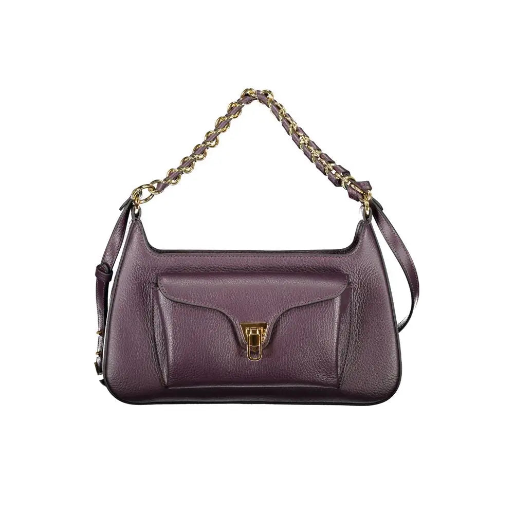 Coccinelle Purple Leather Women Handbag - Handbag