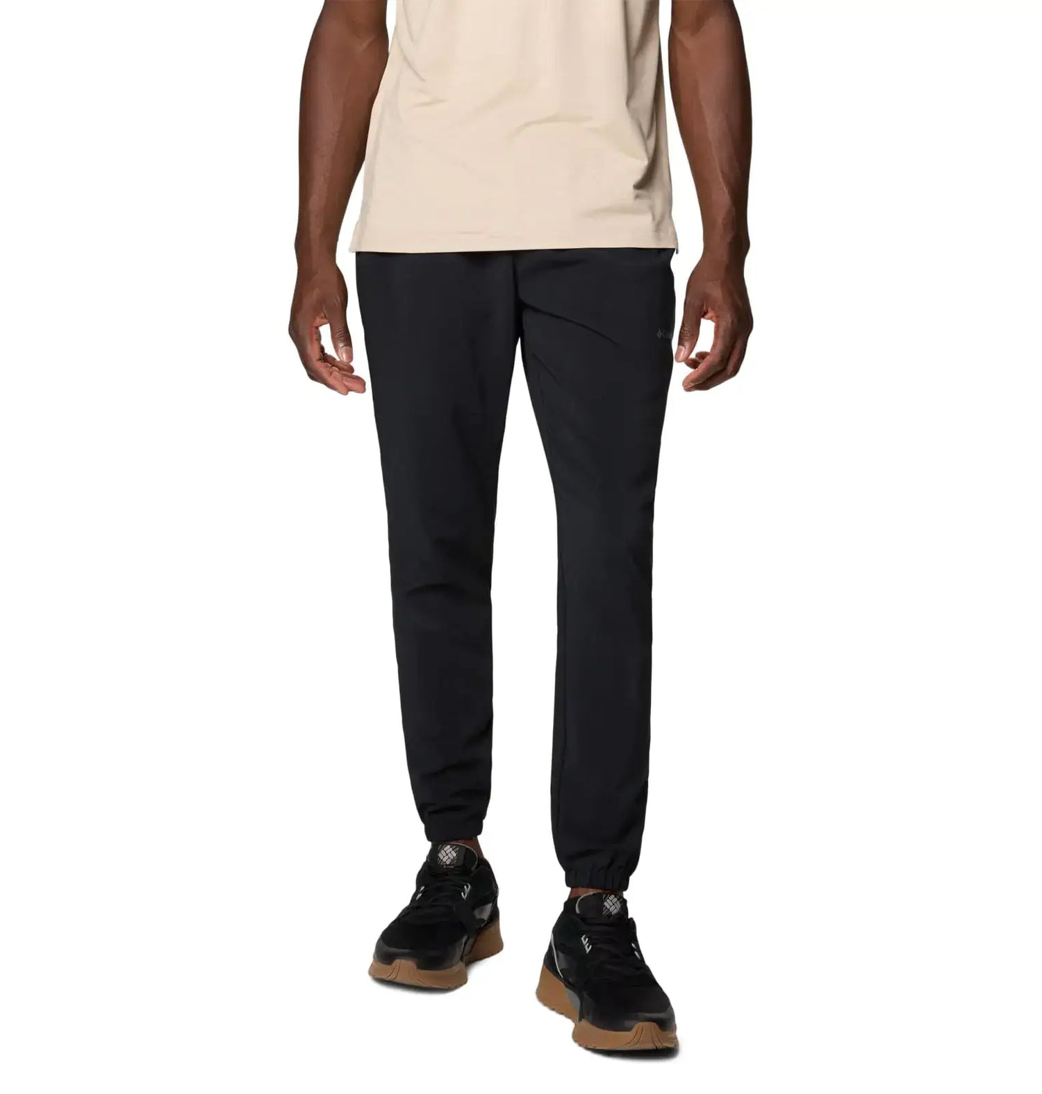 Black athletic pants Columbia Mens Hike Jogger II in medium size for active outdoor wear