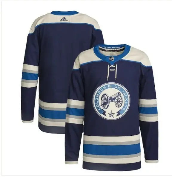 Columbus Blue Jackets navy Adidas Alternate Primegreen authentic hockey jersey