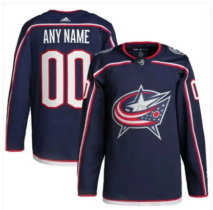 Columbus Blue Jackets adidas Home Primegreen authentic navy hockey jersey