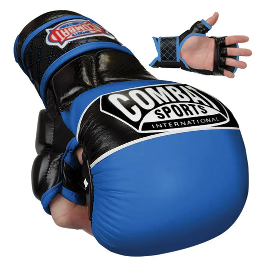 Blue and black Max Strike MMA training gloves for MMA Muay Thai and martial arts