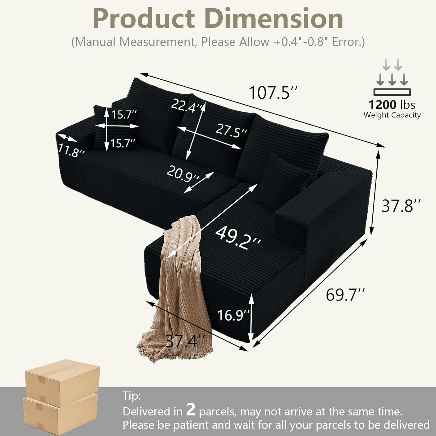 Comfy Modular Sectional Sofa With Chaise Lounge Design-1