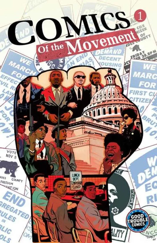 Comic book cover featuring Martin Luther King and Black Panther for Comics Of The Movement
