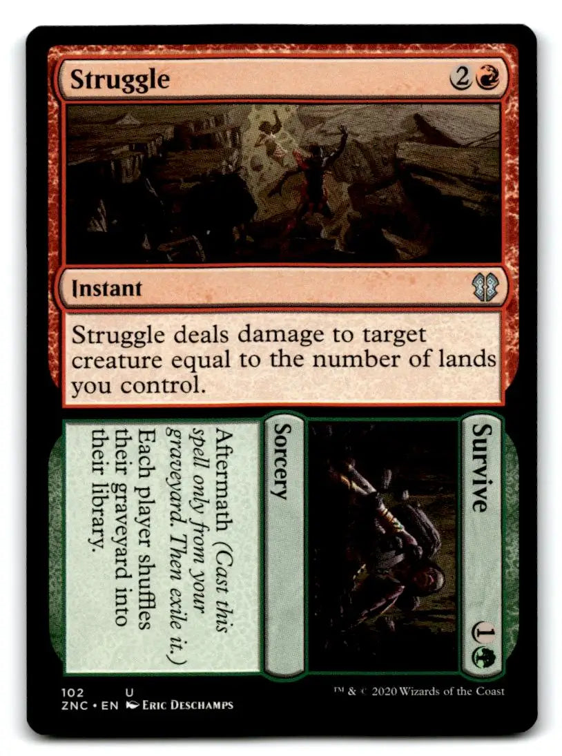 Commander: Zendikar Rising #102 Struggle // Survive - Trading Card