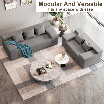 Compact Modern Loveseat Sofa Couch for Small Spaces-3