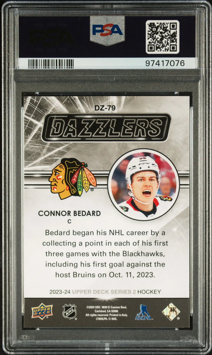 Connor Bedard 2023 Upper Deck Dazzlers Red PSA 10 Gem Mint - Singles