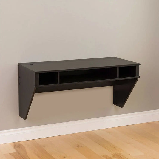 Contemporary Space Saver Floating Style Laptop Desk in Black - Computer Desks