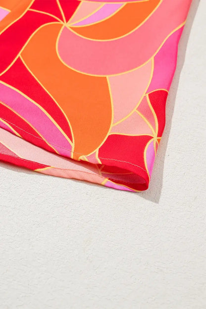 Contrast Grecian Neck Maxi Dress - dress