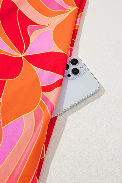 Contrast Grecian Neck Maxi Dress - dress