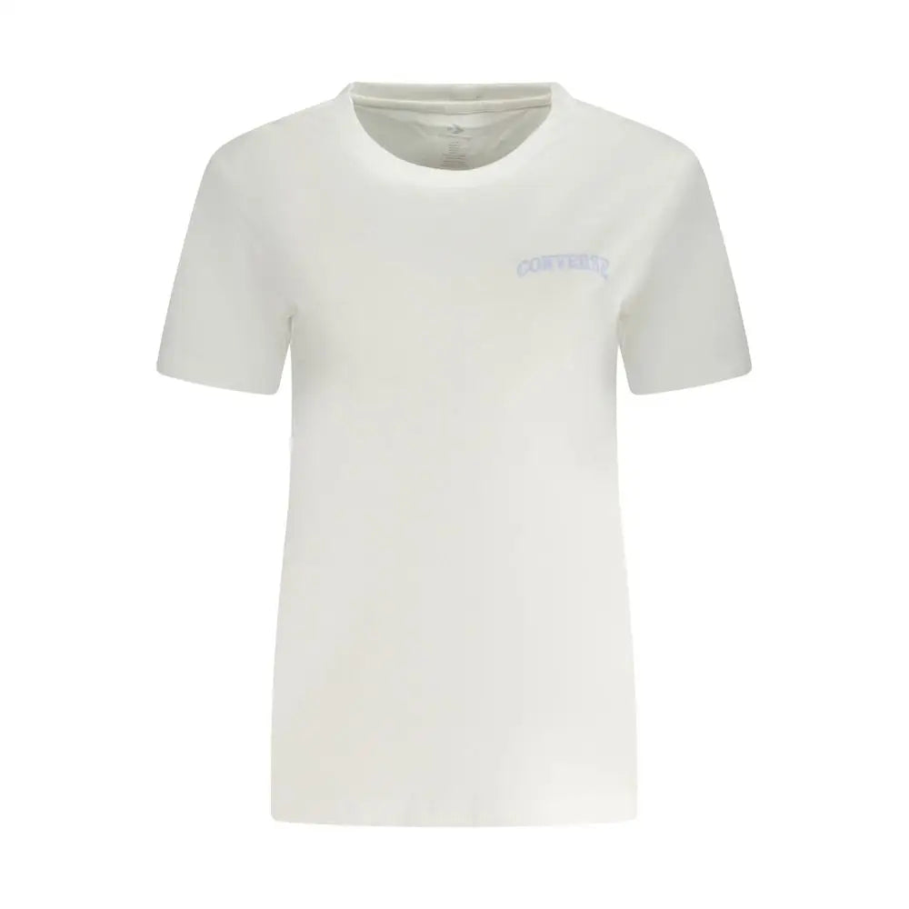 Converse White Cotton Women T-Shirt - T-Shirt