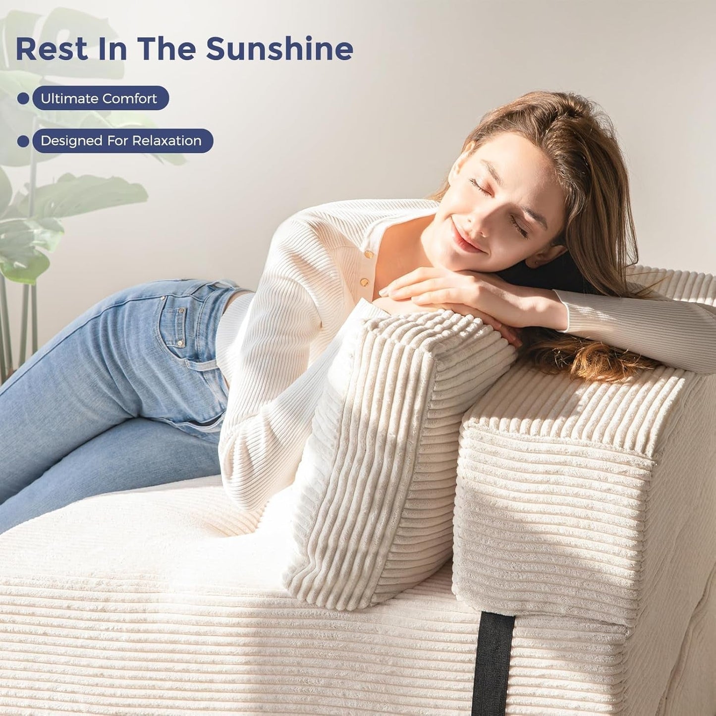 Convertible Folding Sofa Bed with High-Density Foam-2