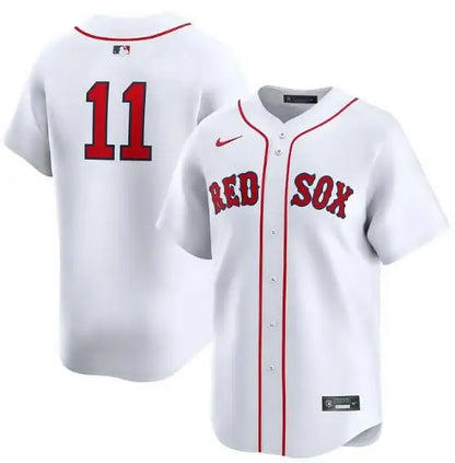 White Boston Red Sox Nike Away Limited Player Jersey displayed in product Copy of Rafael Devers