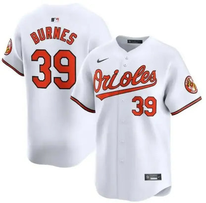 White Orioles baseball jersey worn by Corbin Burnes Nike Home Limited Player Jersey