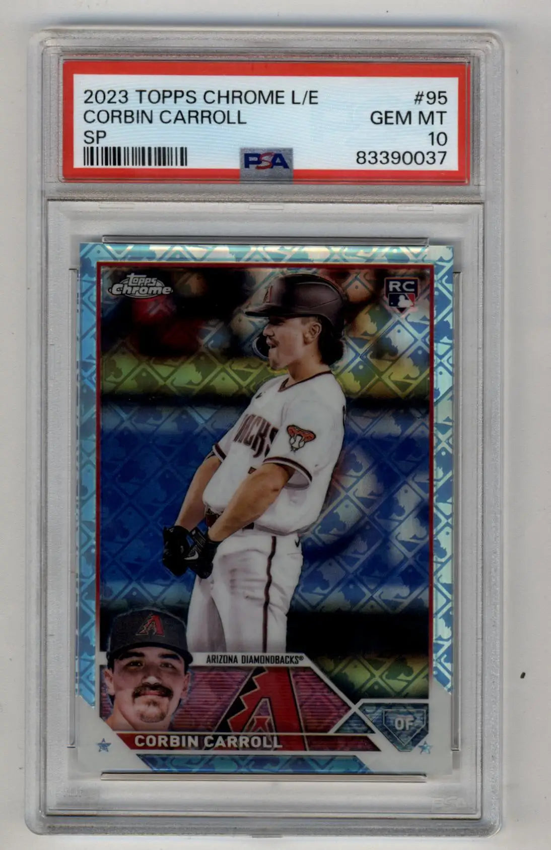 Corbin Carroll Topps Chrome Logofractor Edition PSA 10 Gem Mint baseball card