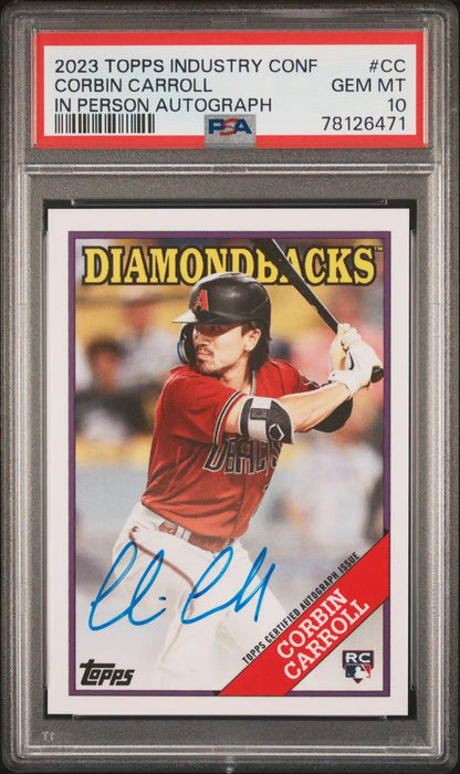 Corbin Carroll 2023 Topps Industry Conference auto PSA 10 Gem Mint baseball card