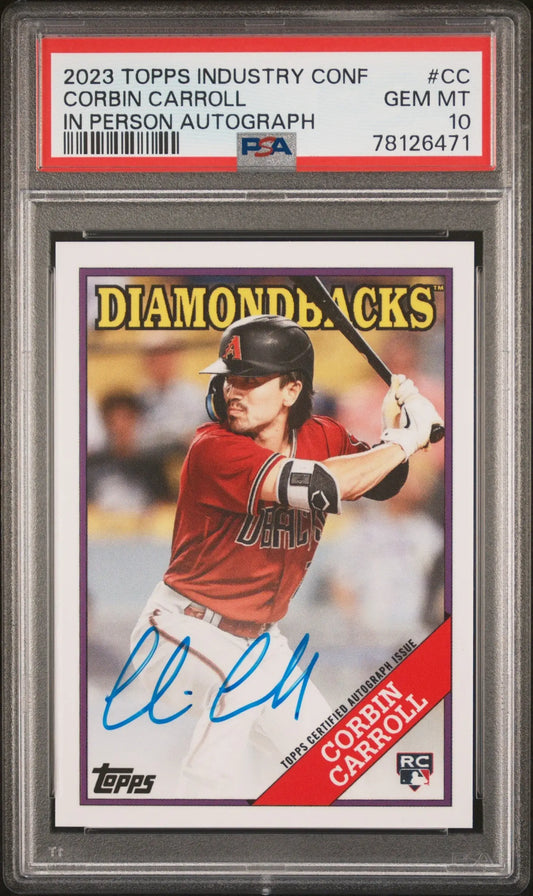 Corbin Carroll 2023 Topps Industry Conference auto PSA 10 Gem Mint baseball card