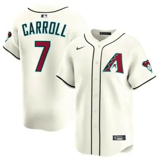 Cream-colored Corbin Carroll Arizona Diamondbacks Nike home limited player baseball jersey