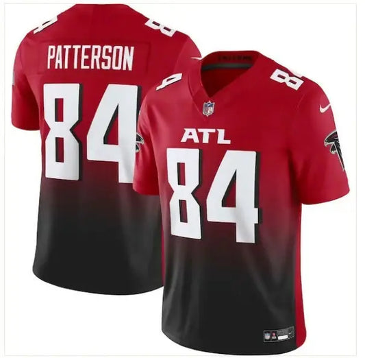 Red and black NFL jersey with Patterson 84 Atlanta Falcons Nike Vapor F.U.S.E