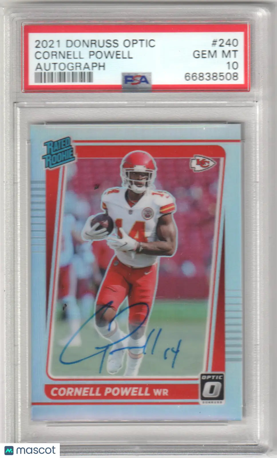 Autographed Cornell Powell 2021 Panini Donruss Optic football card from Columbia Hobby