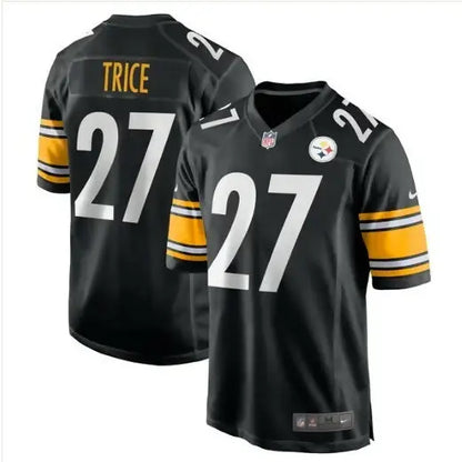Black Pittsburgh Steelers Cory Trice Nike Game Jersey with TRICE on the back